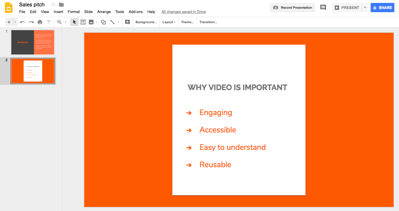 video presentation, video presentation software, online video presentation maker, google slides video
